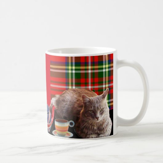 "HOP CALM AND KAT ON", RED TARTAN, CAT TEA PARTIJ KOFFIEMOK (Rechts)