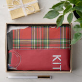 "HOP CALM AND KAT ON", RED TARTAN, CAT TEA PARTIJ TISSUEPAPIER (Geschenk)