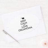 HOP CALM EN LOVE OKLAHOMA OVALE STICKER (Envelop)