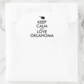 HOP CALM EN LOVE OKLAHOMA OVALE STICKER (Tas)