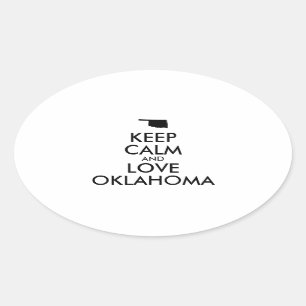 HOP CALM EN LOVE OKLAHOMA OVALE STICKER