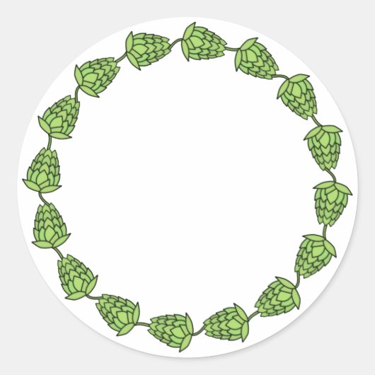 Hop Circle Ronde Sticker (Voorkant)