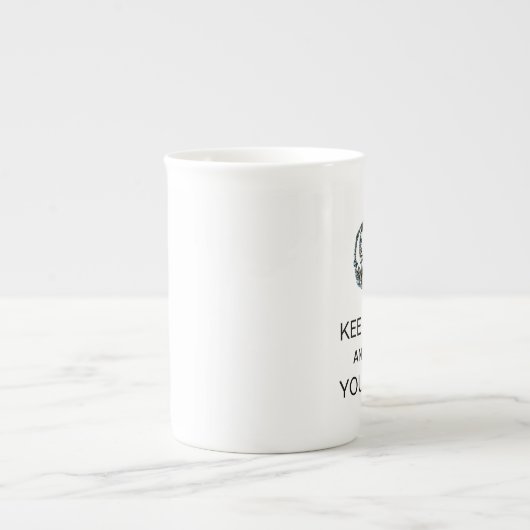 "HOP DE KNOP EN NOEM UW MOMENT" PORSELEIN KOP (Voorkant)