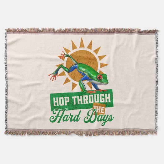Hop door de moeilijke dagen Amazon Tree Frog Deken (Voorkant)