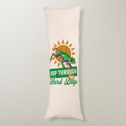 Hop door de moeilijke dagen Amazon Tree Frog Lichaamskussen (Voorkant Verticaal)