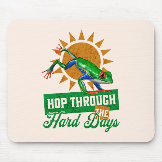 Hop door de moeilijke dagen Amazon Tree Frog Muismat (Voorkant)