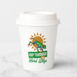 Hop door de moeilijke dagen Amazon Tree Frog Papieren Bekers