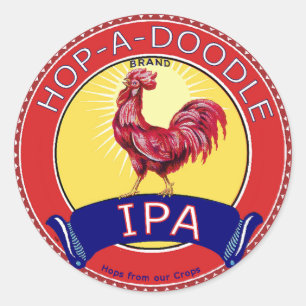 Hop een Doodle IPA Bier Ronde Sticker