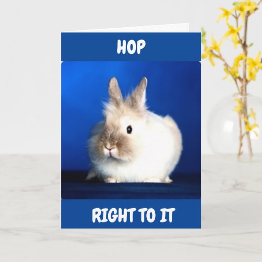 HOP ERAAN EN GEEF UW NIEUWE HOME CONGRATULATIES KAART (Gele Bloem)