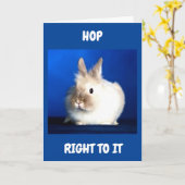 HOP ERAAN EN GEEF UW NIEUWE WERKGELEGENHEID KAART (Gele Bloem)