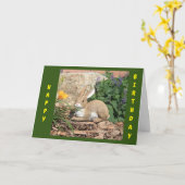 *HOP ERBIJ EN EEN GELUKKIGE VERJAARDAG* KAART (Gele Bloem)