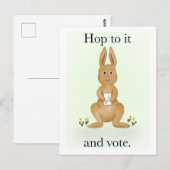 Hop erin en stem briefkaart (Voorkant / Achterkant)