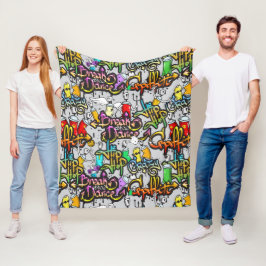 Hop Graffiti-dekens Fleece Deken