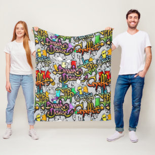 Hop Graffiti-dekens Fleece Deken