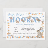 Hop Hooray Bunny en Butterfly Boy's Birthday Kaart (Voorkant)