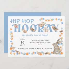 Hop Hooray Bunny en Butterfly Boy's Birthday Kaart