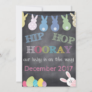 Hop Hooray Paasaankondiging Feestdagenkaart