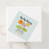 Hop Hooray Schattige wat konijn 1e verjaardag Bedankjes Labels (In situ)