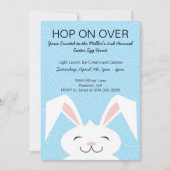 Hop Hop Bunny Rabbit Easter Party Invitation Kaart (Voorkant)