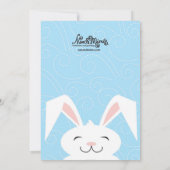 Hop Hop Bunny Rabbit Easter Party Invitation Kaart (Achterkant)