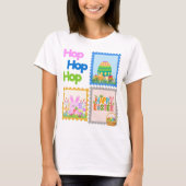 Hop Hop Hop Cute Easter Collage T Shirt (Voorkant)
