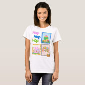 Hop Hop Hop Cute Easter Collage T Shirt (Voorkant volledig)
