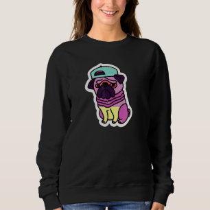 Hop Hop Pug 80-jaren 90 Dog Cute Puppy Mannen Vrou Trui