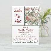 Hop & Hunt: Easter Egg Hunt Uitnodiging (Staand voorkant)