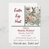 Hop & Hunt: Easter Egg Hunt Uitnodiging (Voorkant / Achterkant)