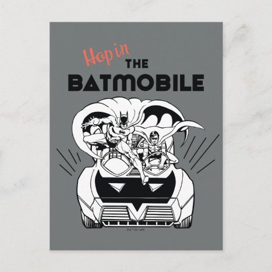 Hop in de Batmobile Briefkaart (Voorkant)