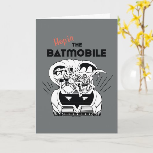Hop in de Batmobile Kaart (Gele Bloem)