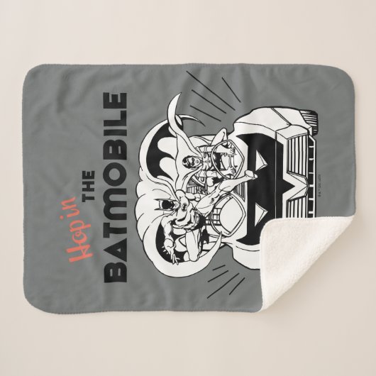 Hop in de Batmobile Sherpa Deken (Voorkant (horizontaal))