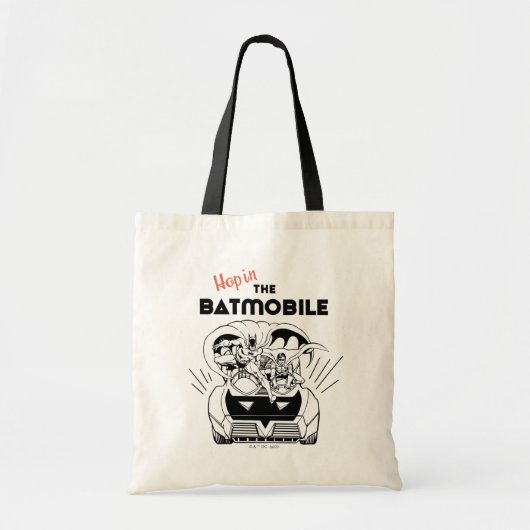 Hop in de Batmobile Tote Bag (Voorkant)