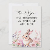 Hop in geluk met modern konijn bedankkaart (Voorkant)