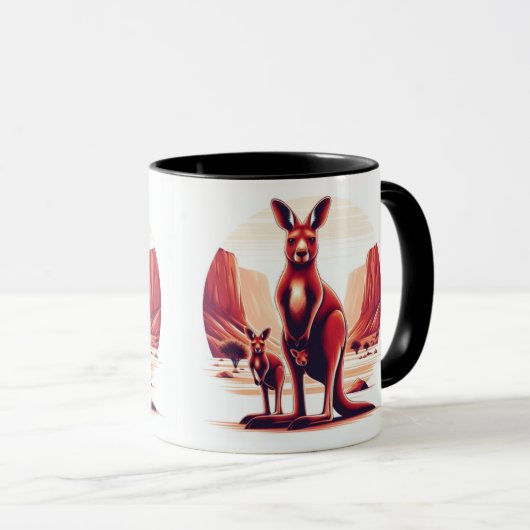 Hop in je Morning Brew met onze Kangaroo Mok! Mok (Voorkant rechts)