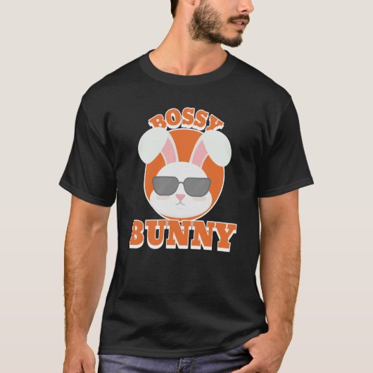 Hop into Easter with the Bossy Bunny Easter festiv T-shirt (Voorkant)