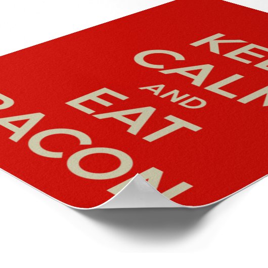HOP KALM EN EAT BACON POSTER (Hoek)