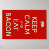 HOP KALM EN EAT BACON POSTER (Voorkant)