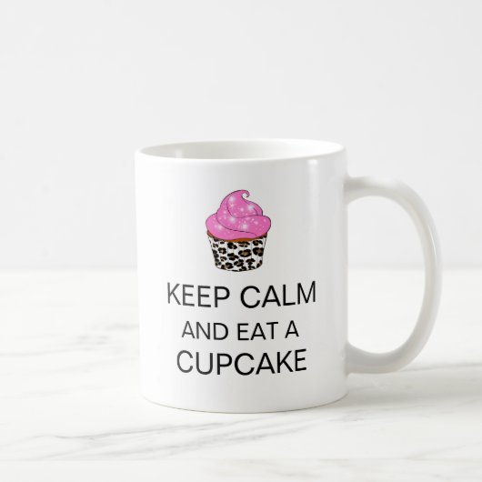 "HOP KALM EN EAT EEN CUPCAKE Mok" Koffiemok (Rechts)