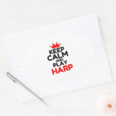 HOP KALM EN SPELEN HARP OVALE STICKER (Envelop)