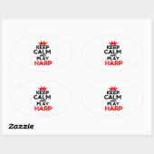 HOP KALM EN SPELEN HARP OVALE STICKER (Vel)