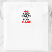 HOP KALM EN SPELEN HARP OVALE STICKER (Tas)