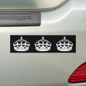 HOP KALM Triple CROWN op Black Bumpersticker (Op auto)