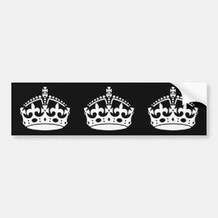 HOP KALM Triple CROWN op Black Bumpersticker