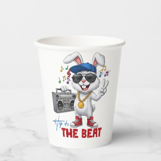 Hop naar de Beat Papieren Bekers (Voorkant)