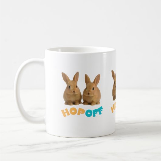 Hop Off Bunny – Cute & Sassy Rabbit  Koffiemok (Links)