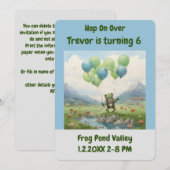 Hop on Frog Verjaardagsfeestje Kaart (Voorkant / Achterkant)