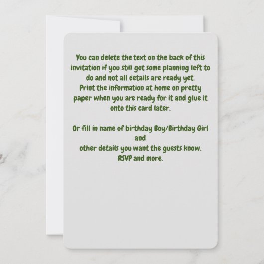 Hop on Frog Verjaardagsfeestje Kaart (Achterkant)