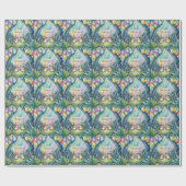 Hop On Over Birthday Party  Cadeaupapier (Vlak)