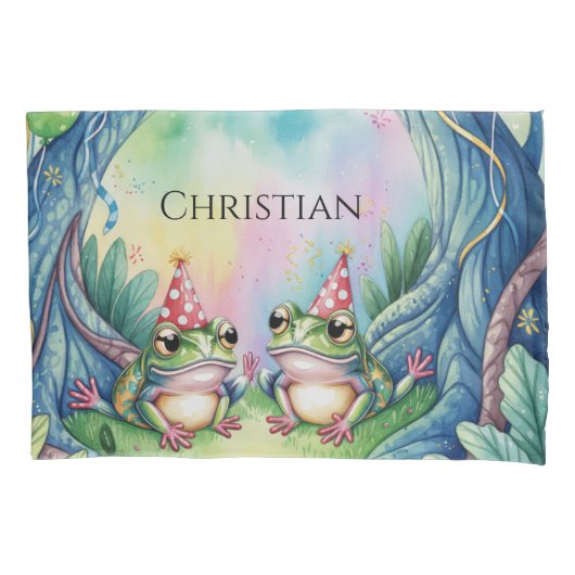 Hop On Over Birthday Party Gift Kussensloop (Voorkant)